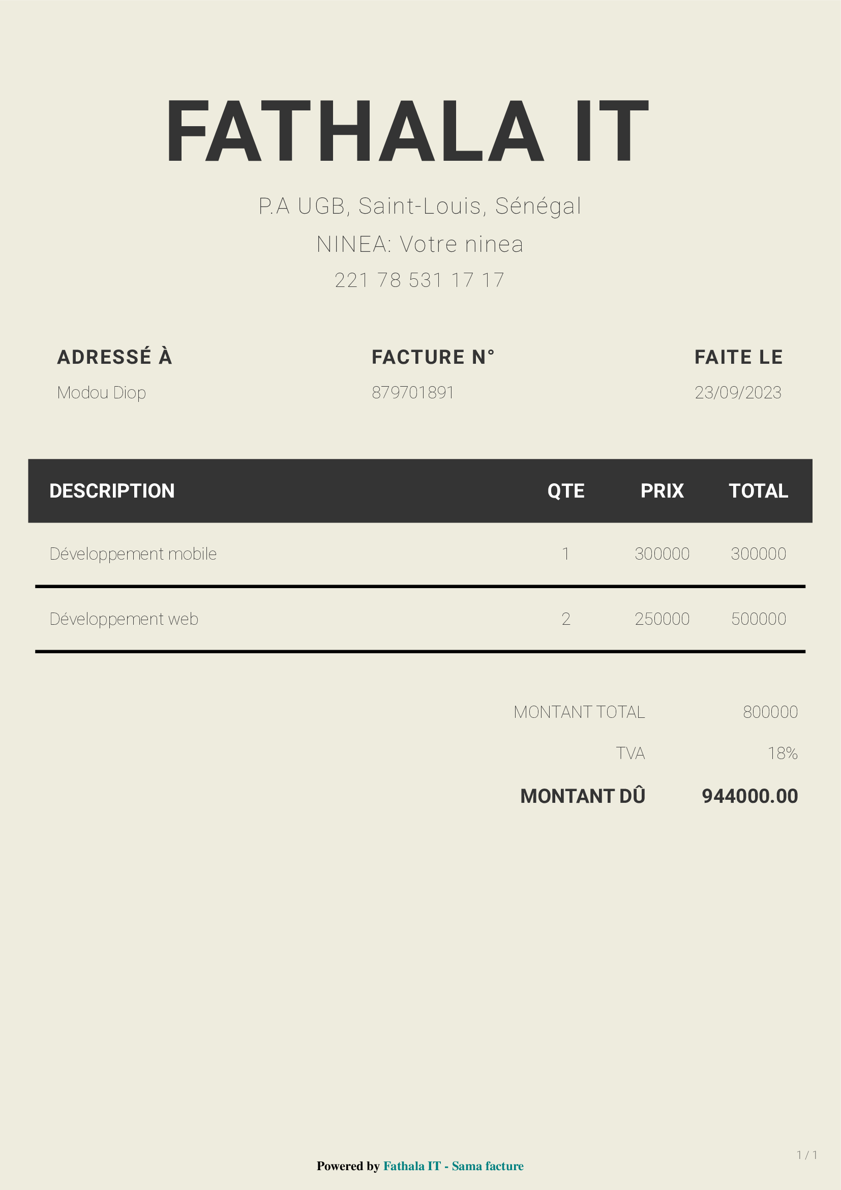 Sama Facture - Créer vos factures en version PDF en quelques clics ...